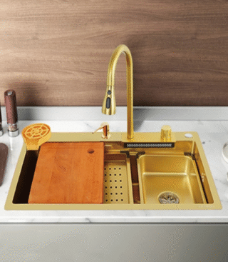 Lavabo de Cocina Dorado - Super Ceramic Ecuador