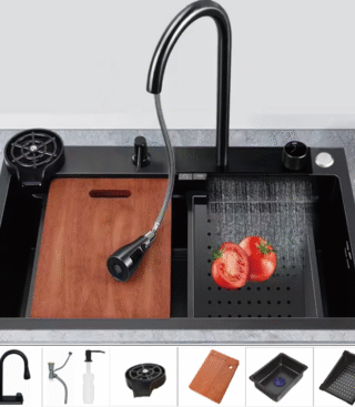 Fregadero Moderno Gris Oscuro - Super Ceramic Ecuador