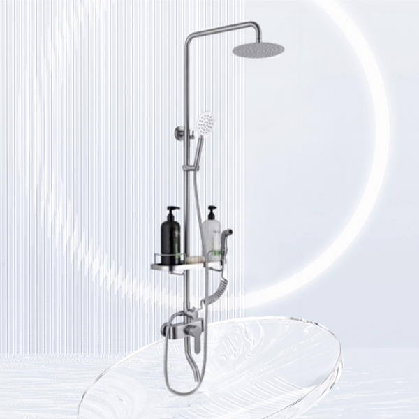 Torre Ducha Cromada con Repisa - Super Ceramic Ecuador