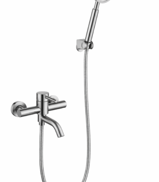 Grifería con Teleducha y Salida para Tina Cromada - Super Ceramic Ecuador