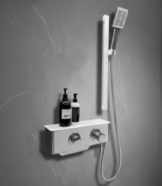 Ducha Blanca con Repisa - Super Ceramic Ecuador