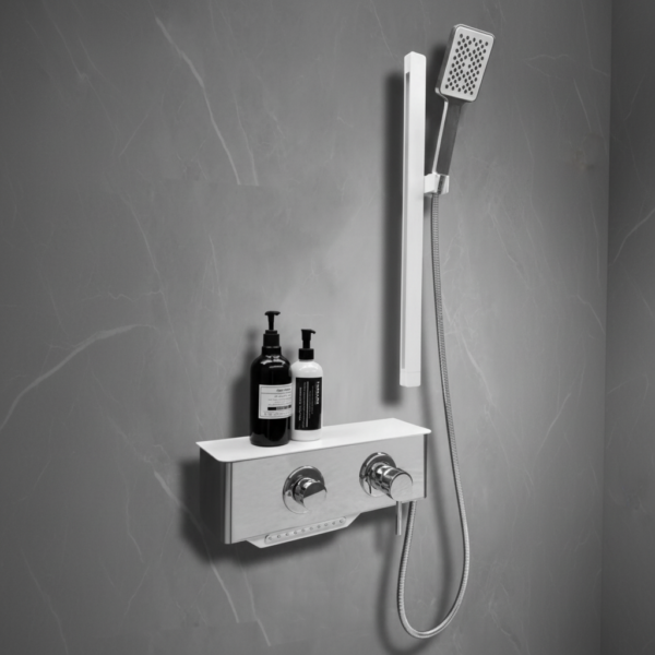 Ducha Blanca con Repisa - Super Ceramic Ecuador