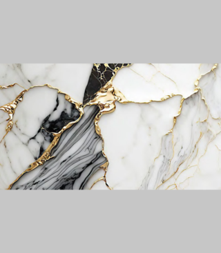 Porcelanato Negro y Blanco Tipo Mármol Artístico - Super Ceramic Ecuador