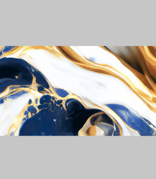 Porcelanato Blanco, Azul y Dorado Estilo Mármol Artístico - Super Ceramic Ecuador