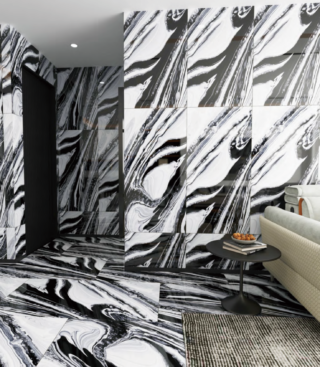 Porcelanato Negro y Blanco - Super Ceramic Ecuador