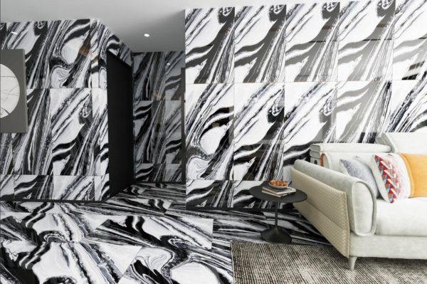 Porcelanato Negro y Blanco - Super Ceramic Ecuador