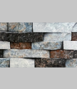 Porcelanato Rústico Tipo Mampostería Gris para Fachadas - Super Ceramic Ecuador