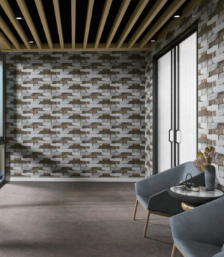 Porcelanato Rústico Tipo Mampostería Gris Claro - Super Ceramic Ecuador