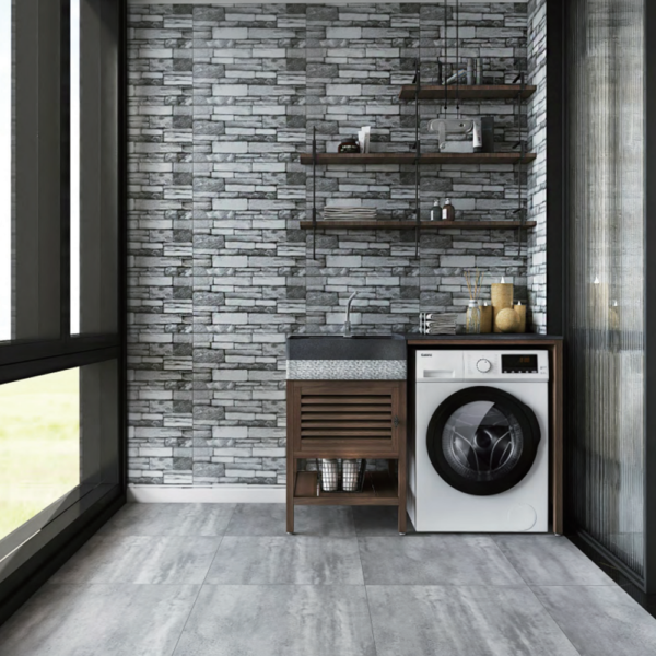 Porcelanato Rústico Tipo Mampostería Gris Claro - Super Ceramic Ecuador