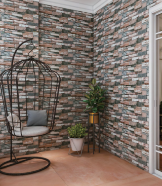 Porcelanato Tipo Laja Apilada en Tonos Naturales - Super Ceramic Ecuador