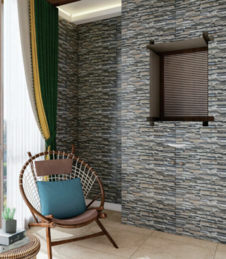 Porcelanato Tipo Laja Apilada en Tonos Naturales - Super Ceramic Ecuador